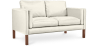 Buy Design Sofa 2332 (2 seats) - Faux Leather Ivory 13921 - in the UK