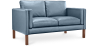 Buy Design Sofa 2332 (2 seats) - Faux Leather Light blue 13921 in the United Kingdom