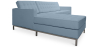 Buy Design Corner Sofa Kanel - Left Angle - Faux Leather Light blue 15184 in the United Kingdom