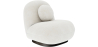 Buy White boucle armchair upholstered - Black legs - Nuiba White 60483 - in the UK