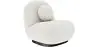 Buy White boucle armchair upholstered - Black legs - Nuiba White 60483 - in the UK