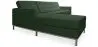 Buy Design Corner Sofa Kanel - Left Angle - Faux Leather Green 15184 with a guarantee