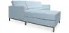 Buy Design Corner Sofa Kanel - Left Angle - Faux Leather Pastel blue 15184 in the United Kingdom