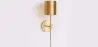 Buy Lamp Wall Light - LED Gold Metal - Fiya Gold 60521 - in the UK