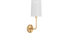 Buy Lamp Wall Light - Gold with Fabric Shade - Sawe Gold 60524 - in the UK