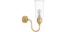 Buy Chandelier Lamp - Golden Wall Light - Rene Transparent 60527 - in the UK