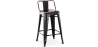 Buy Bar Stool with Backrest - Industrial Design - 60cm - New Edition - Metalix Metallic bronze 60126 in the United Kingdom