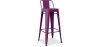 Buy Bar Stool with Backrest - Industrial Design - 76cm - New Edition - Metalix Purple 60325 - in the UK