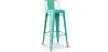 Buy Bar Stool with Backrest - Industrial Design - 76cm - New Edition - Metalix Pastel green 60325 - in the UK
