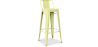 Buy Bar Stool with Backrest - Industrial Design - 76cm - New Edition - Metalix Pastel yellow 60325 home delivery