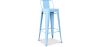 Buy Bar Stool with Backrest - Industrial Design - 76cm - New Edition - Metalix Pastel blue 60325 with a guarantee