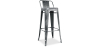 Buy Bar Stool with Backrest - Industrial Design - 76cm - New Edition - Metalix Industriel 60325 - in the UK
