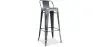 Buy Bar Stool with Backrest - Industrial Design - 76cm - New Edition - Metalix Industriel 60325 at MyFaktory