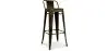 Buy Bar Stool with Backrest - Industrial Design - 76cm - New Edition - Metalix Metallic bronze 60325 in the United Kingdom