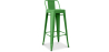 Buy Bar Stool with Backrest - Industrial Design - 76cm - New Edition - Metalix Green 60325 in the United Kingdom