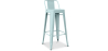Buy Bar Stool with Backrest - Industrial Design - 76cm - New Edition - Metalix Pale green 60325 in the United Kingdom