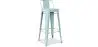 Buy Bar Stool with Backrest - Industrial Design - 76cm - New Edition - Metalix Pale green 60325 at MyFaktory