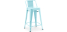 Buy Bar Stool with Backrest - Industrial Design - 60cm - New Edition - Metalix Aquamarine 60126 - in the UK