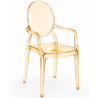 Buy Transparent Dining Chair - Armrest Design - Louis King Amber 16461 in the United Kingdom