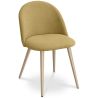 Buy Dining Chair - Upholstered in Fabric - Scandinavian Style - Bennett  Light Yellow 59261 in the United Kingdom