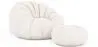 Buy Upholstered Armchair with Ottoman - White Boucle - Calera White 60542 - in the UK