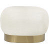 Buy Pouf in Boucle/ Vanity Bench Low Stool - Premium White 60553 - in the UK
