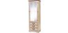 Buy Country Chic Mirror Wardrobe - Waxed Wood Beige 29250 - in the UK
