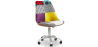 Buy Swivel Office Chair - Patchwork Upholstery - Ray  Multicolour 60622 - in the UK
