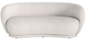 Buy Curved Sofa - 3 Seater - Boucle Fabric - Onda White 60628 - in the UK