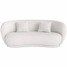 Buy Curved Sofa - 3 Seater - Boucle Fabric - Onda White 60628 - in the UK