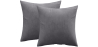Buy Pack of 2 velvet cushions - cover and filling - Lenay Dark grey 60631 - in the UK