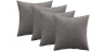 Buy Pack of 4 velvet cushions - cover and filling - Lenay Grey 60632 - in the UK