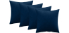 Buy Pack of 4 velvet cushions - cover and filling - Lenay Dark blue 60632 - prices