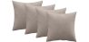 Buy Pack of 4 velvet cushions - cover and filling - Lenay Beige 60632 home delivery
