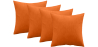 Buy Pack of 4 velvet cushions - cover and filling - Lenay Orange 60632 with a guarantee