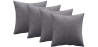 Buy Pack of 4 velvet cushions - cover and filling - Lenay Dark grey 60632 - in the UK