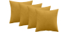 Buy Pack of 4 velvet cushions - cover and filling - Lenay Gold 60632 - prices