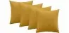 Buy Pack of 4 velvet cushions - cover and filling - Lenay Gold 60632 in the United Kingdom