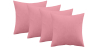 Buy Pack of 4 velvet cushions - cover and filling - Lenay Pastel pink 60632 at MyFaktory