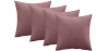 Buy Pack of 4 velvet cushions - cover and filling - Lenay Pink 60632 in the United Kingdom