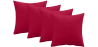 Buy Pack of 4 velvet cushions - cover and filling - Lenay Red 60632 home delivery