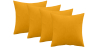 Buy Pack of 4 velvet cushions - cover and filling - Lenay Yellow 60632 with a guarantee