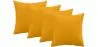 Buy Pack of 4 velvet cushions - cover and filling - Lenay Yellow 60632 - in the UK