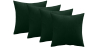 Buy Pack of 4 velvet cushions - cover and filling - Lenay Dark green 60632 - in the UK