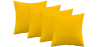 Buy Pack of 4 velvet cushions - cover and filling - Lenay Pastel yellow 60632 at MyFaktory