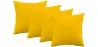Buy Pack of 4 velvet cushions - cover and filling - Lenay Pastel yellow 60632 at MyFaktory