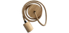 Buy Hanging Lamp Cable in Jute and Wood - 200cm - Lewis Natural 60633 - in the UK