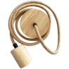Buy Hanging Lamp Cable in Jute and Wood - 200cm - Lewis Natural 60633 - in the UK