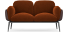 Buy 2-Seater Sofa - Upholstered in Velvet - Greda Chocolate 60651 - prices