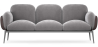 Buy 3-Seater Sofa - Upholstered in Velvet - Greda Light grey 60652 - in the UK